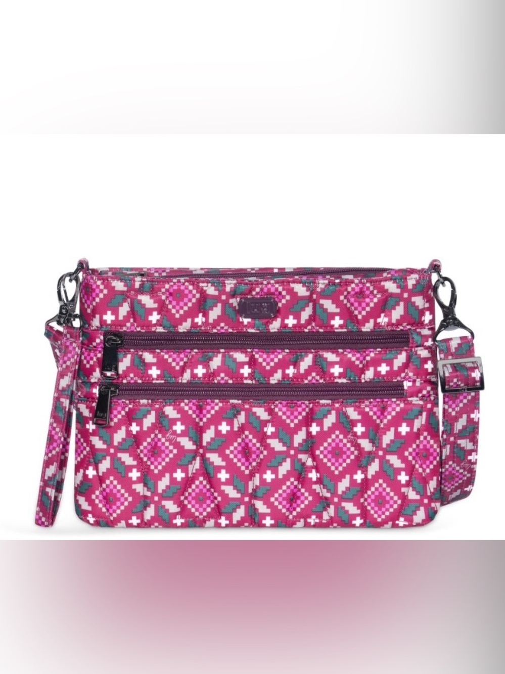 Lug Dazzle Crossbody Bag Fair Isle Wine